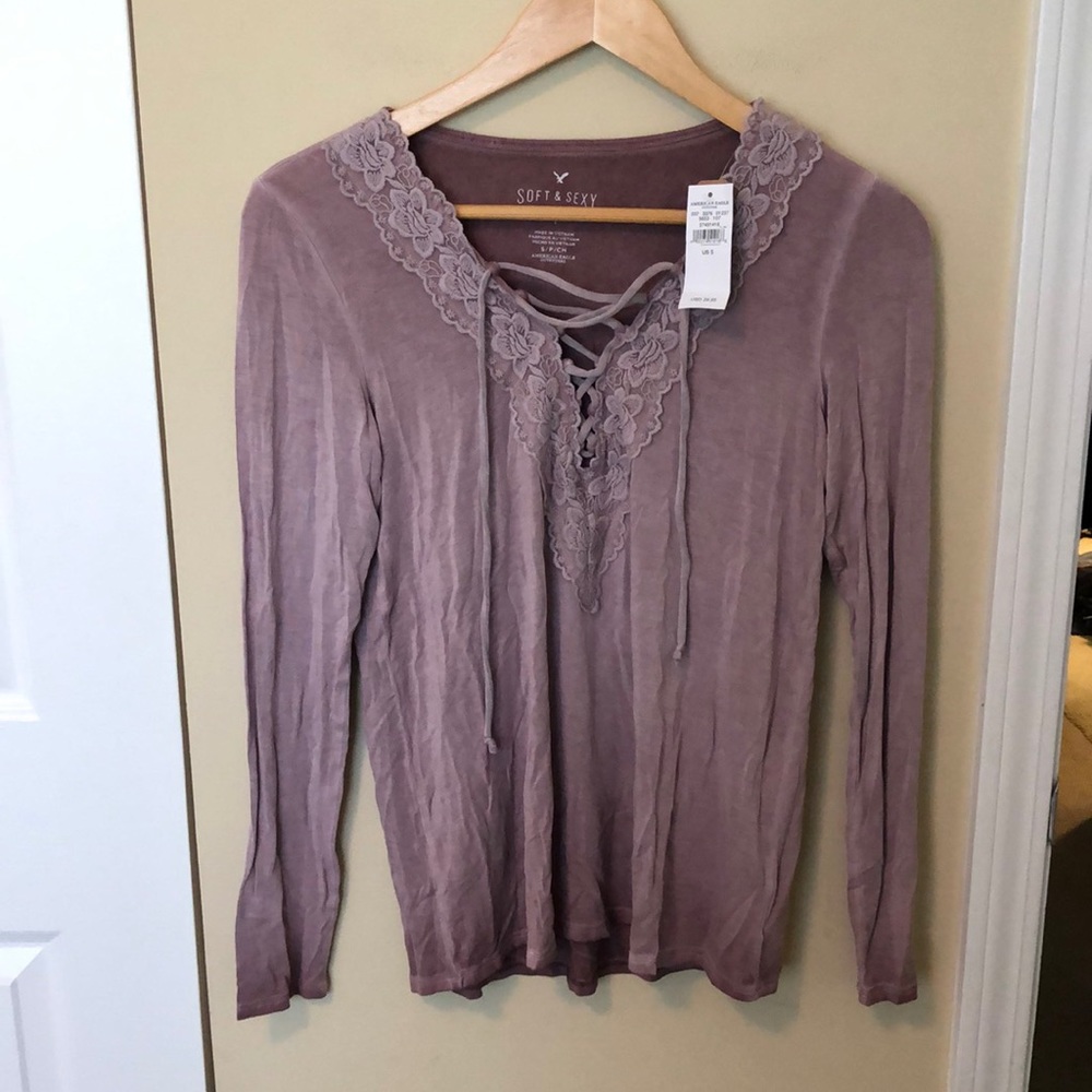 American Eagle pink soft & sexy tee sz S NWT